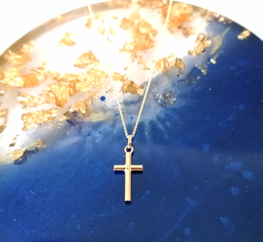 0,7mm Goldkette 9 Karat mit 9 Karat Goldanhänger Kreuz